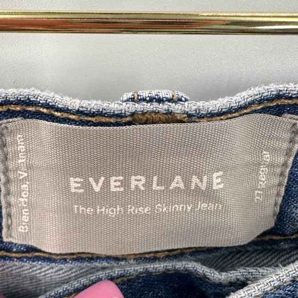 Everlane High Rise Skinny Jean Medium Light Wash Womens 27 - Picture 2 of 7